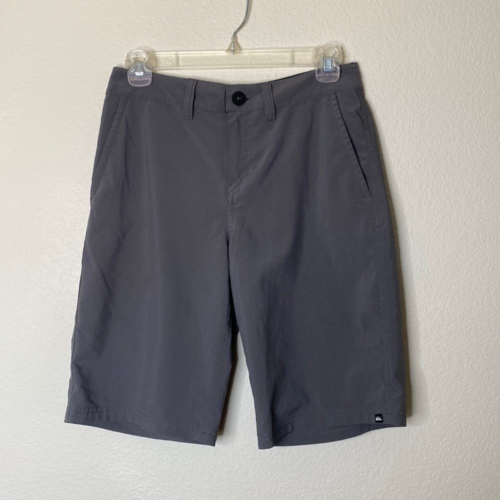 Quicksilver shorts boys 27” grey quick dry pockets VGUC